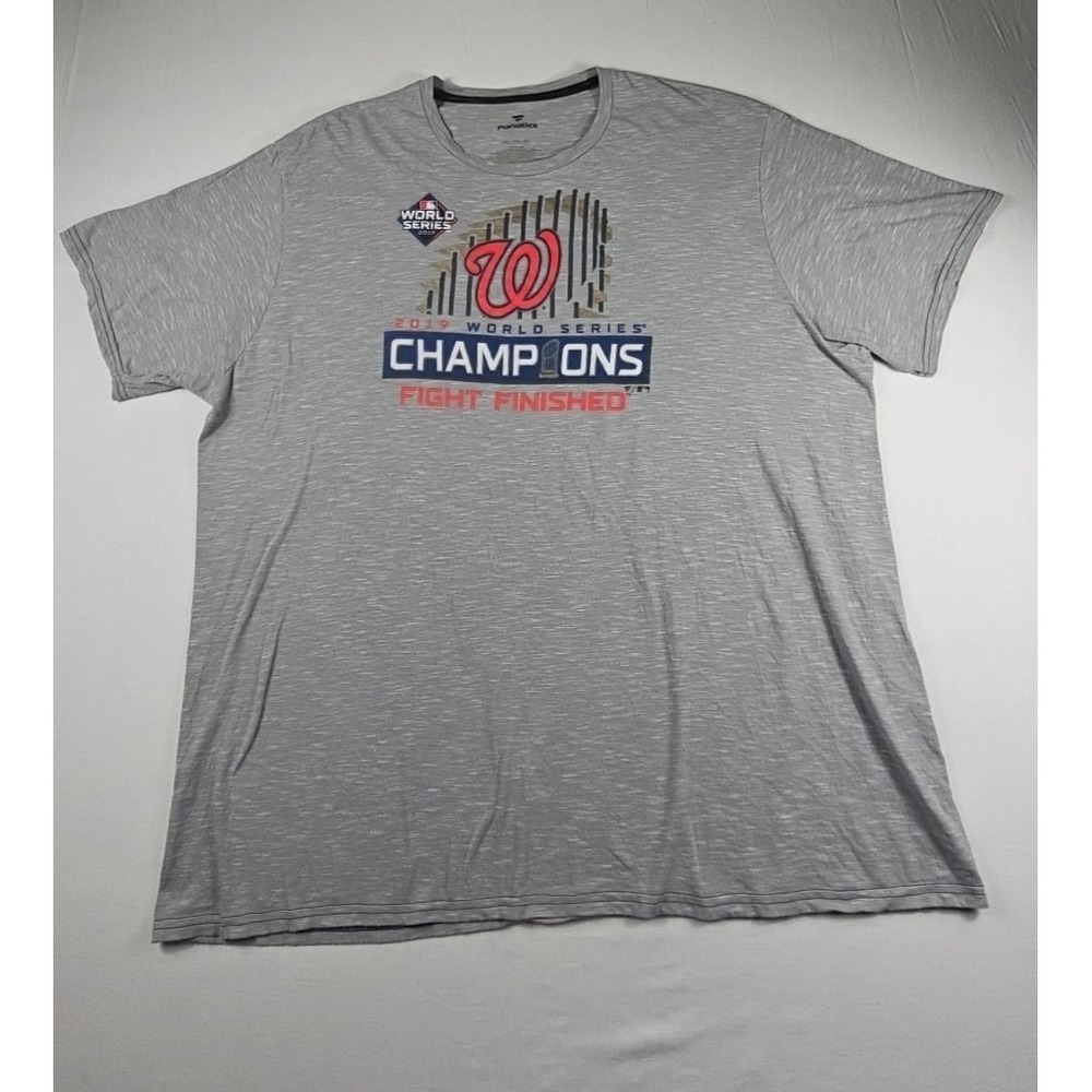 Fanatics Mens Washington Nationals 2019 World Series Champions T-shirt Size 3XL